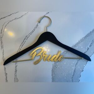 Black and Gold Bride Hanger